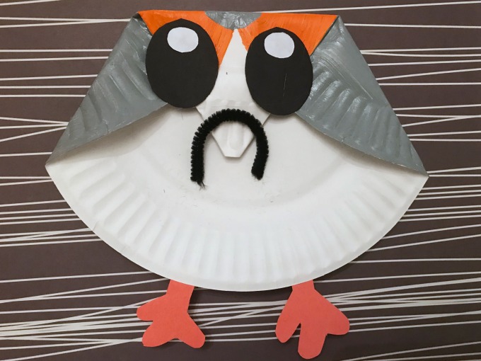 Paper Plate Porgs - A Star Wars Craft