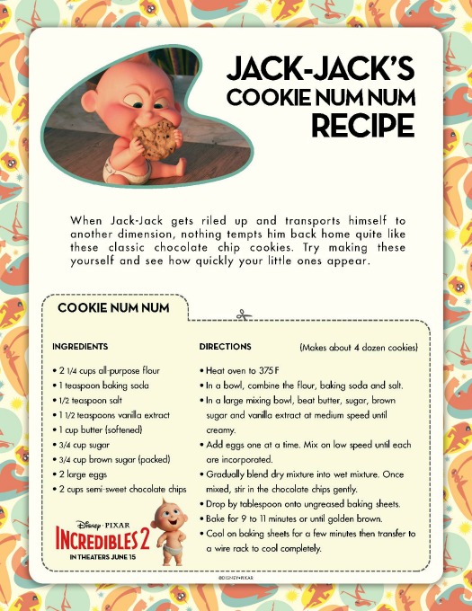 Incredibles 2 Jack-Jack Cookie Recipe