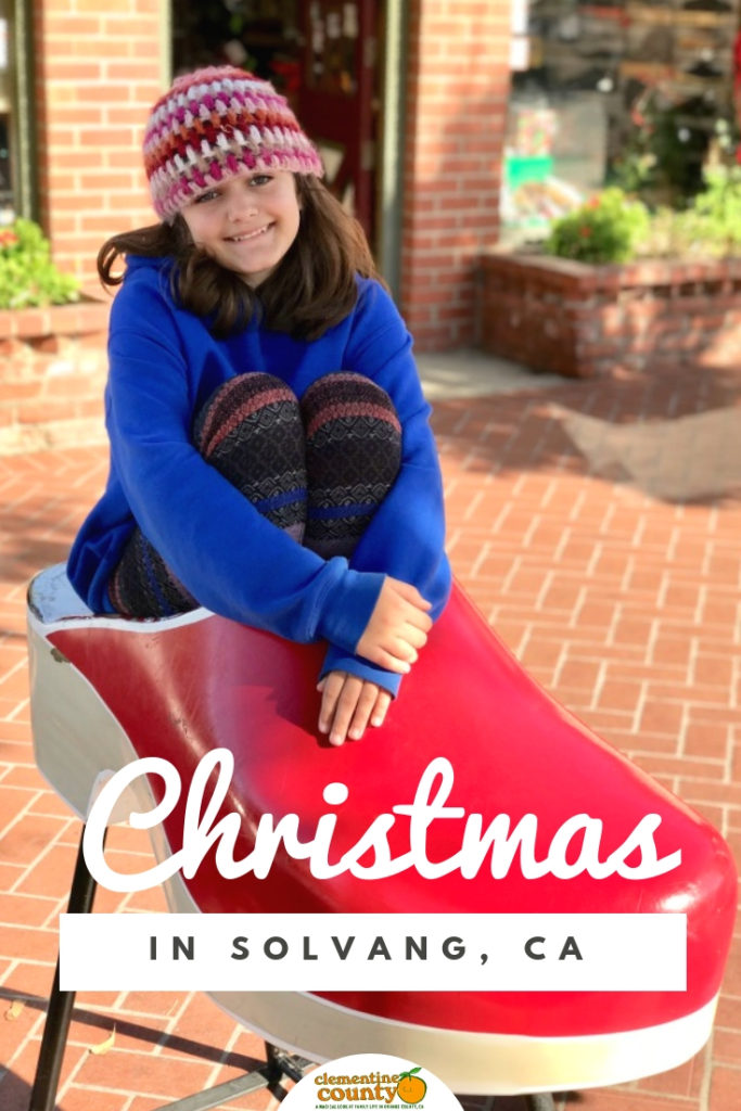 Celebrate the Christmas season in Solvang, California. The cute Danish town tops the list for holiday fun with kids. Check out the windmills, bakeries, and festive fun in Solvang. #Solvang 