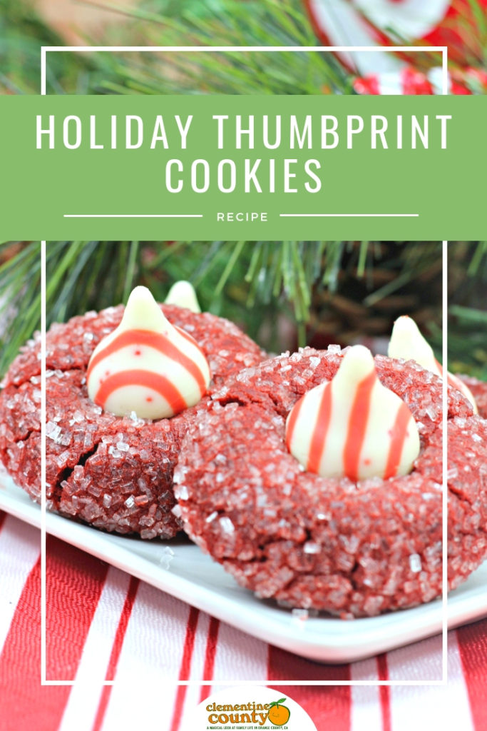 Holiday Thumbprint Cookies are a fun twist on a traditional favorite cookie.  They're perfect for a cookie exchange this holiday season! 