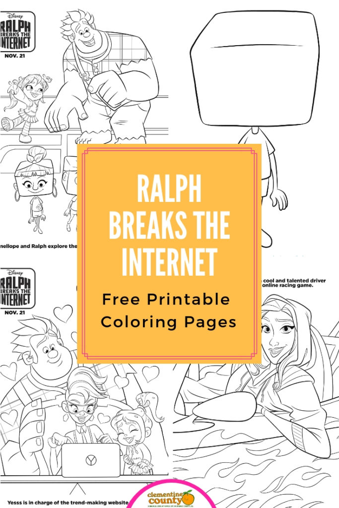 Free printable coloring pages for Ralph Breaks the Internet.  The Wreck It Ralph sequel from Disney is coming to theaters.  Celebrate with free activity sheets and family friendly coloring sheets. #RalphBreaksTheInternet