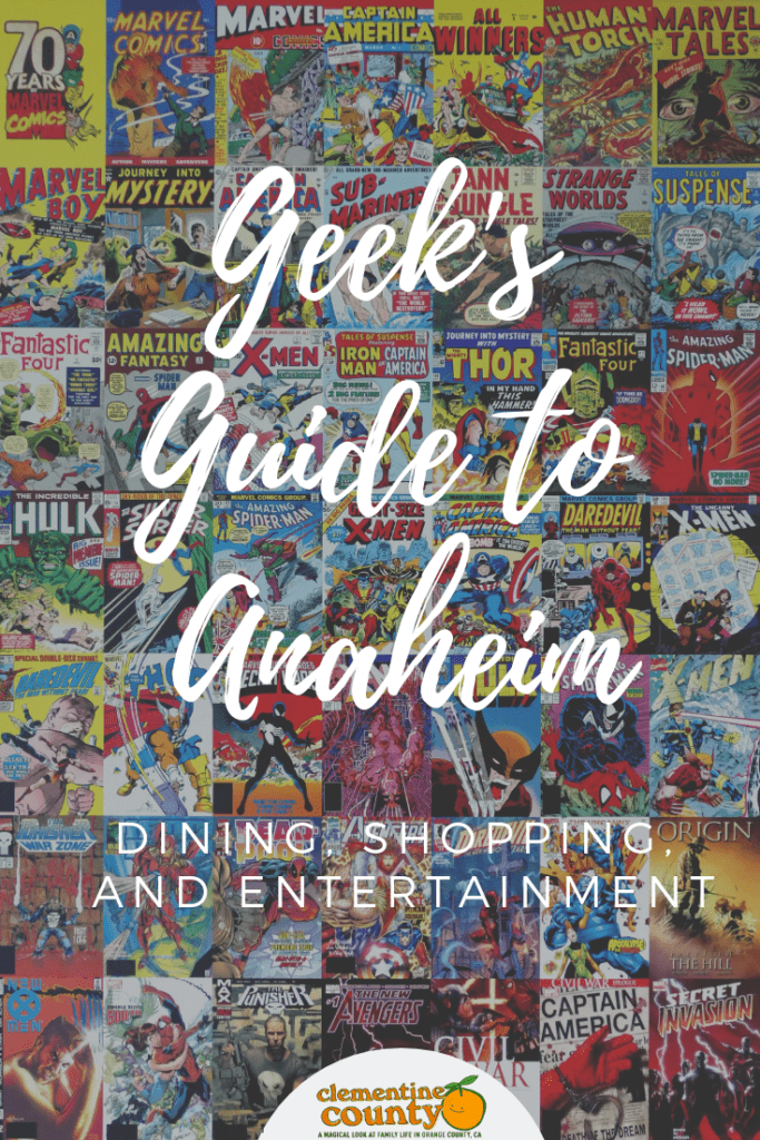A geek's travel guide to Anaheim with dining, shopping, and entertainment.  From WonderCon to comic book stores in Anaheim, there's tons of fun for comic fans.  Gamers will delight with a esports themed bar plus virtual reality near Disneyland.  And, of course, there's tons of fun in town for Disney fans.  l #Anaheim #VisitAnaheim #Geeks