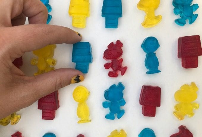 Make your own Peanuts Gummies with a simple 3-ingredient recipe and a reusable candy mold.