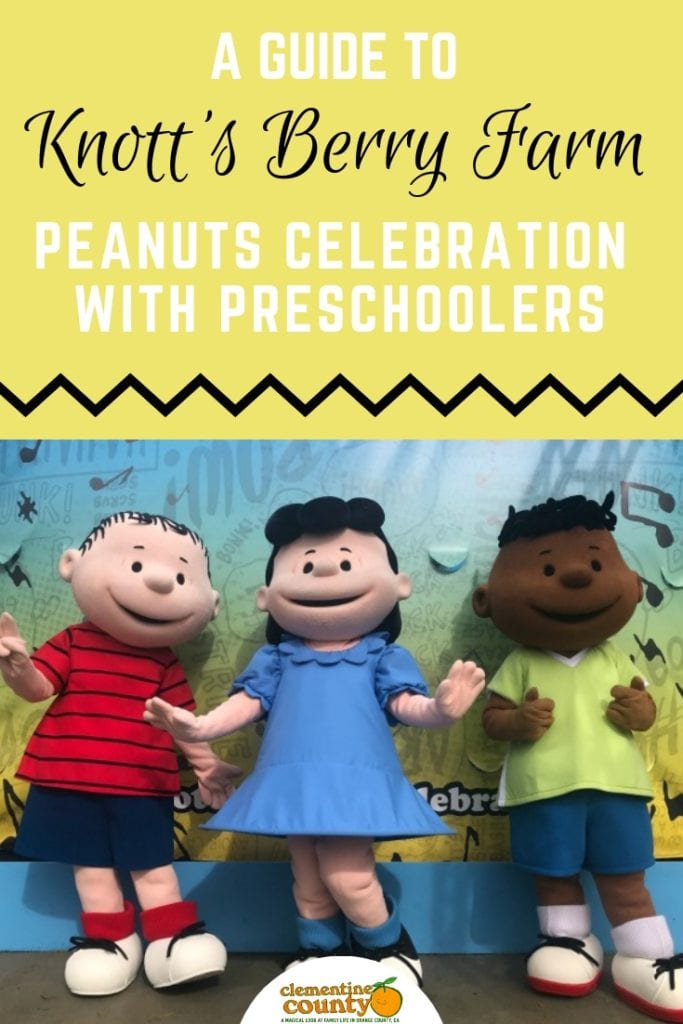 Your Guide to all the fun of Knott's Berry Farm PEANUTS Celebration with preschoolers.  Get the inside scoop on rides, photo ops, shows, and treats! 
