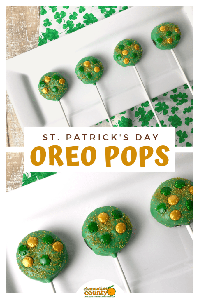 Treat your little leprechauns with St. Patrick's Day OREO Pops. The simple recipe is great for class parties or any St. Patrick's Day celebration. 