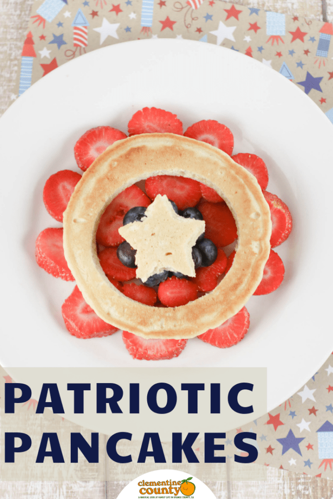 Celebrate with a 4th of July breakfast by making Patriotic Pancakes. A bed of strawberries & blueberries make these pancakes perfect for your little firecrackers! 