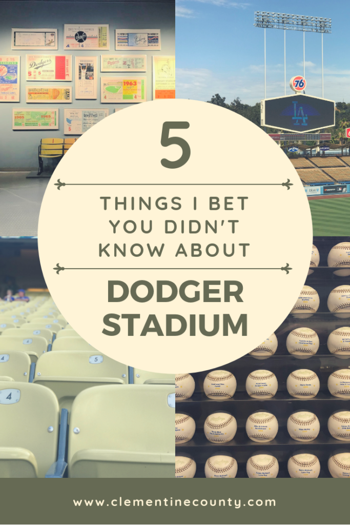 Hey Dodger Fans!  Here are 5 things I bet you didn't know about Dodger Stadium.  