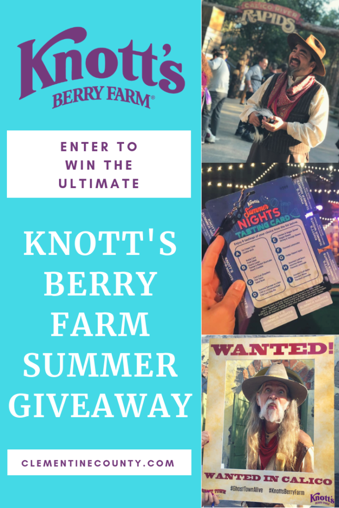Enter to win an EPIC Knott's Berry Farm ticket giveaway!  You'll be able to check out all of the coolest things at Knott's this summer. 