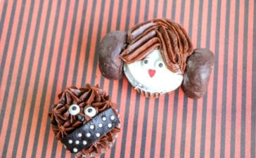 Easy Star Wars Leia & Chewbacca Cupcakes