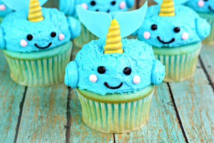 The cutest Narwhal cupcakes