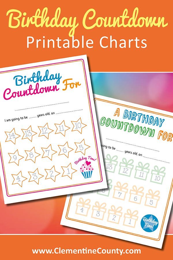 Gear up for birthday fun with a free printable Birthday Countdown. 
